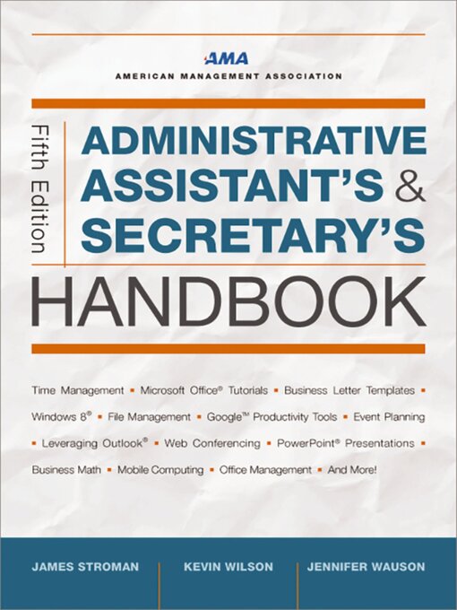 Title details for Administrative Assistant's and Secretary's Handbook by James Stroman - Wait list
